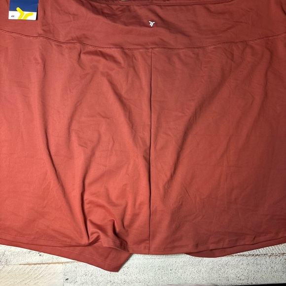 Old Navy Active Powersoft Skort Extra High Rise Go Dry Copper Red Womens Plus 4X - Picture 9 of 16